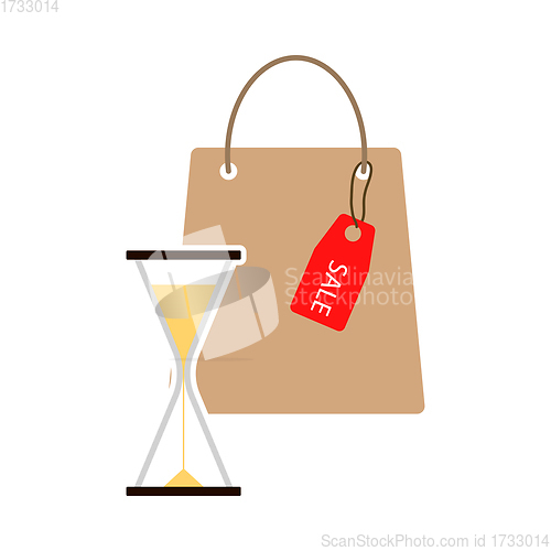 Image of Sale Bag With Hourglass Icon