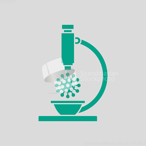 Image of Research Coronavirus By Microscope Icon