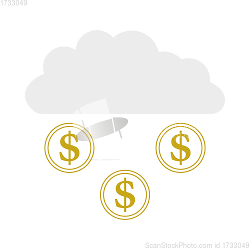 Image of Coins Falling From Cloud Icon