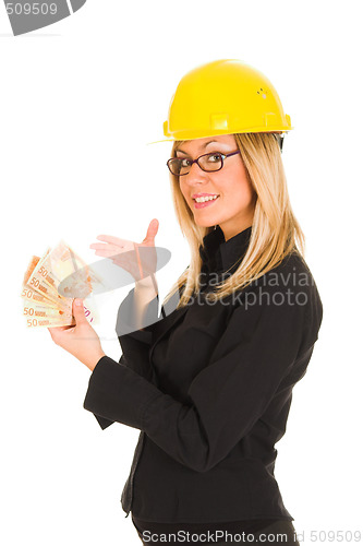 Image of A businesswoman with earnings