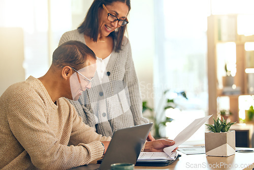 Image of Love, retirement and senior couple with laptop, investment and pension fund planning. Retired, man and woman with search online, budget and paying debt for mortgage, insurance and finance growth.