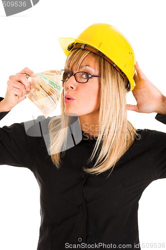 Image of A businesswoman with earnings