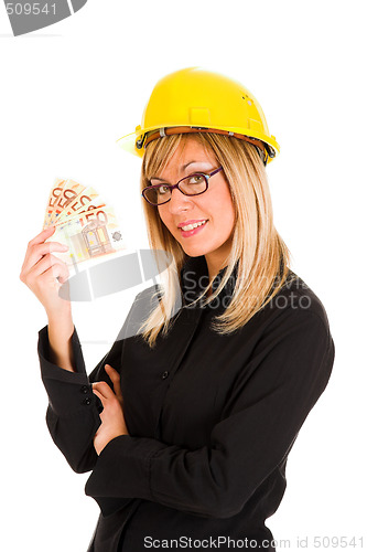 Image of A businesswoman with earnings 