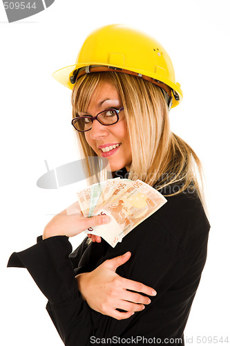 Image of A businesswoman with earnings