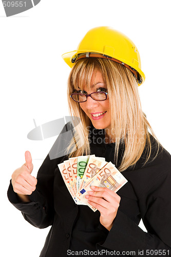 Image of A businesswoman with earnings 