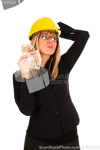 Image of A businesswoman with earnings