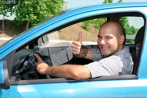 Image of Businessman in the car