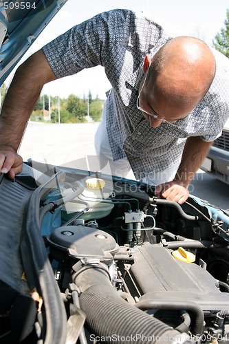 Image of checking the engine of a car