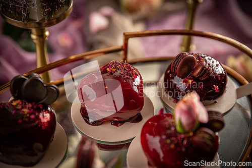 Image of Close up of mousse dessert