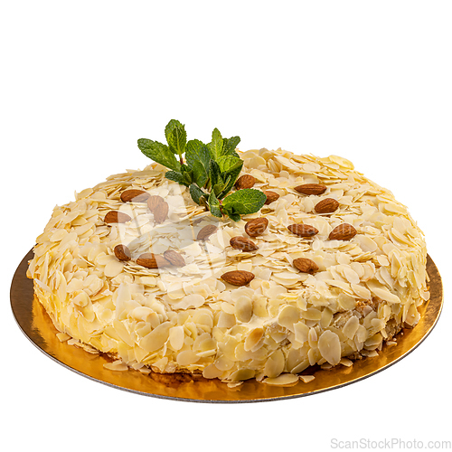 Image of Whole round delicious almond cake