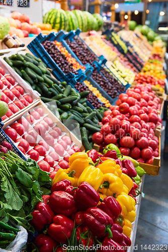 Image of Vegetable farmer market counter