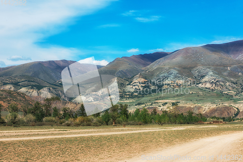 Image of Different colored mountains