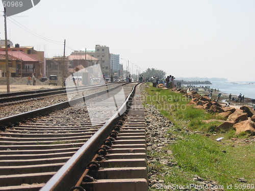 Image of transport train - people watching