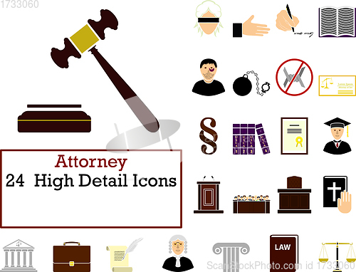 Image of Attorney Icon Set