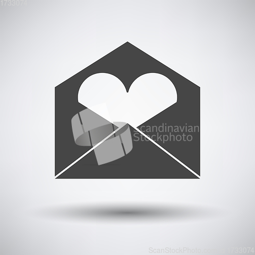 Image of Valentine Envelop With Heart Icon