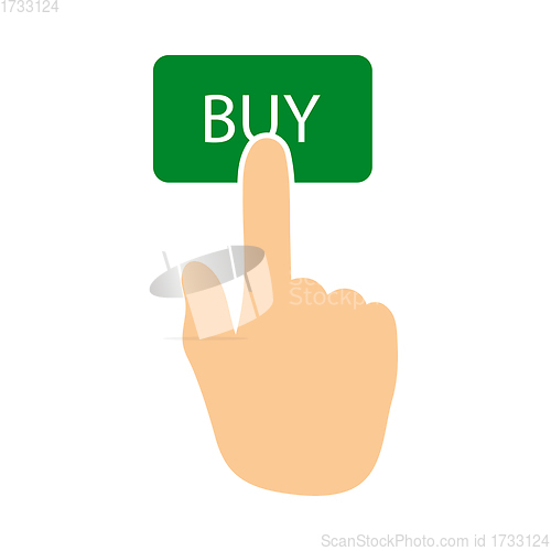 Image of Finger Push The Buy Button Icon