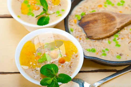 Image of Hearty Middle Eastern Chickpea and Barley Soup