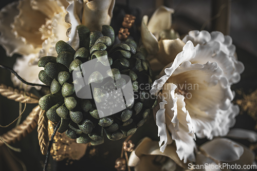 Image of Detail of wedding cake decor