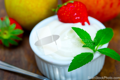 Image of fruits and yogurt