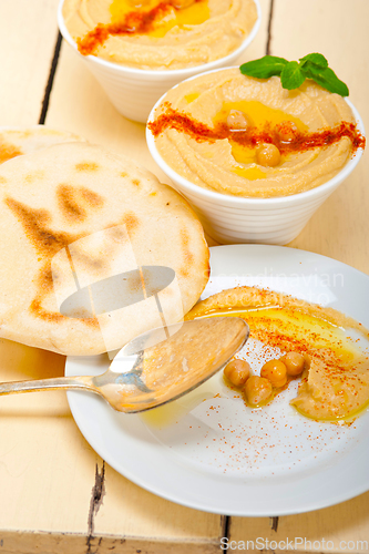 Image of Hummus with pita bread