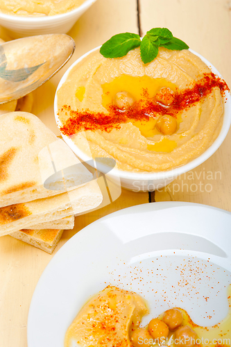 Image of Hummus with pita bread