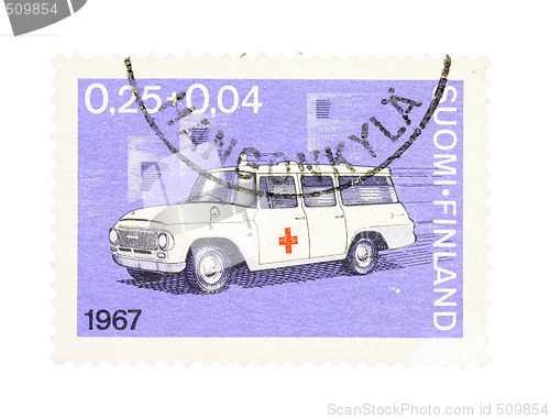 Image of Ambulance on a stamp