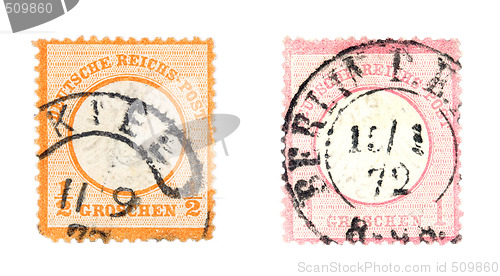 Image of Old post stamps