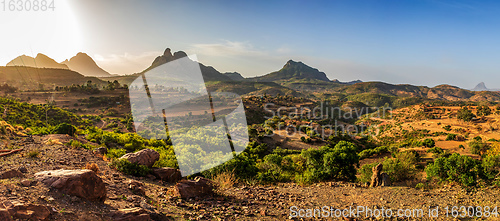 Image of Ethiopian landscape, Ethiopia, Africa wilderness