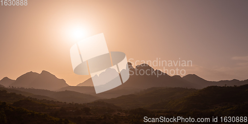 Image of Sunrise landscape Simien mountain Ethiopia