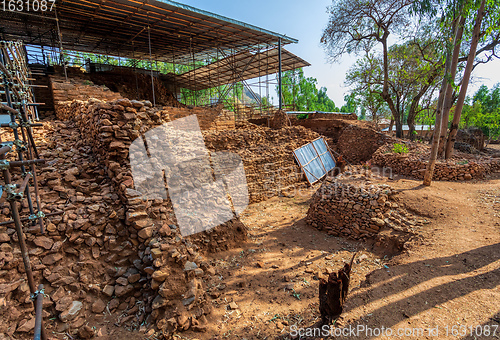 Image of Ruins of the Grat Beal Gebri temple of Yeha, Ethiopia, Africa