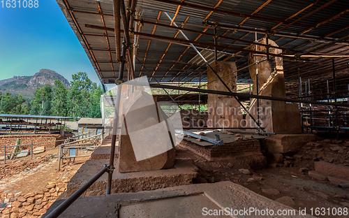 Image of Ruins of the Grat Beal Gebri temple of Yeha, Ethiopia, Africa