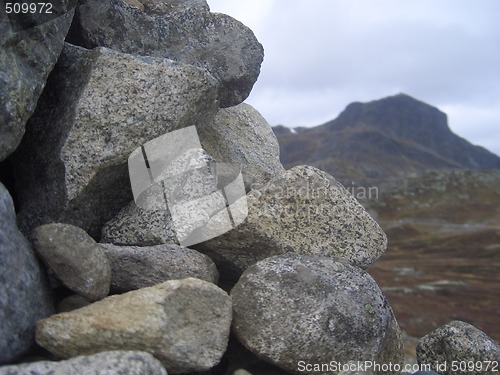 Image of Rocks with mountain background