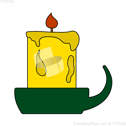 Image of Candle In Candlestick Icon