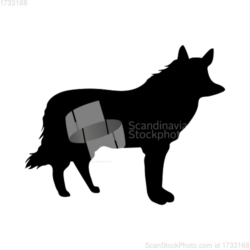 Image of Red Wolf Silhouette