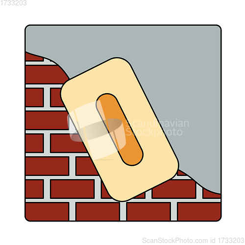 Image of Icon Of Plastered Brick Wall