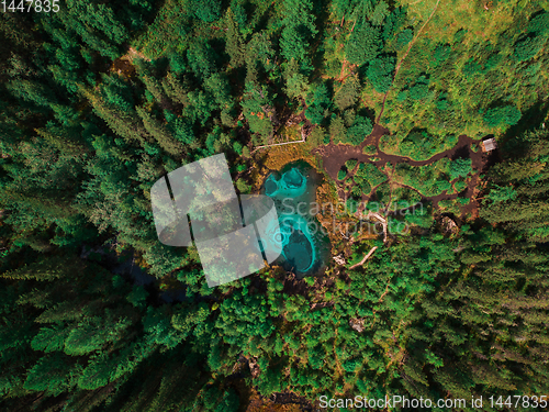 Image of Geyser lake with thermal springs