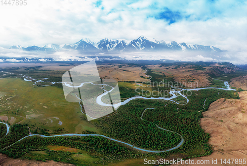 Image of Kurai steppe and Chuya river