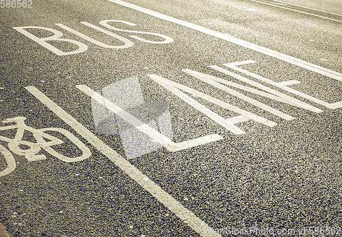 Image of Vintage looking Bus lane