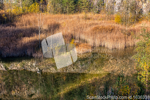 Image of abandoned flooded quarry, Czech republic