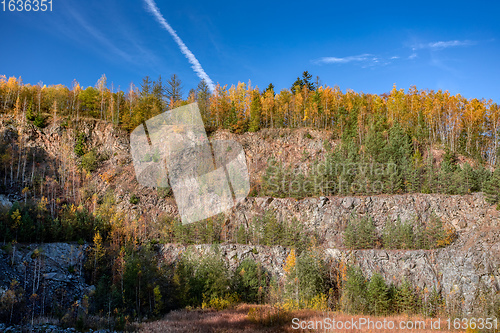 Image of abandoned flooded quarry, Czech republic