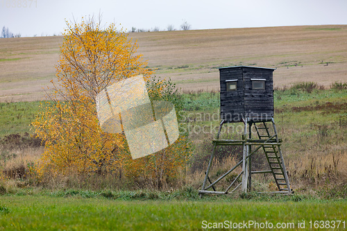 Image of Wooden Hunters High Seat, hunting tower