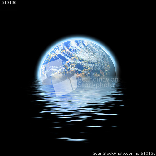 Image of earth submerged