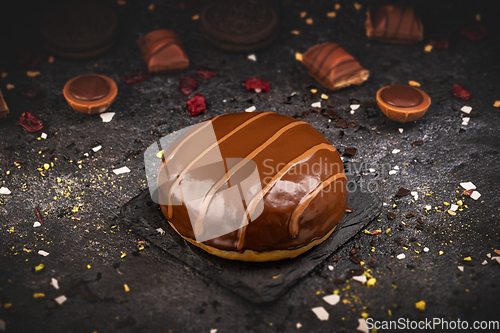 Image of Doughnut with chocolate glaze