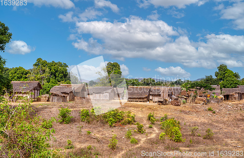 Image of Africa malagasy huts north Madagascar