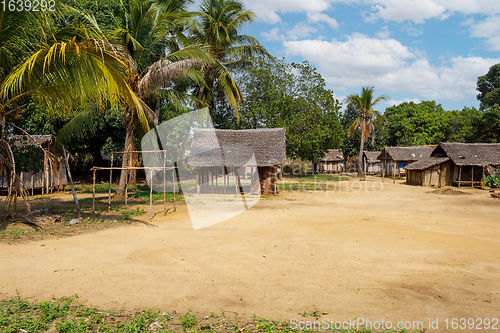 Image of Africa malagasy huts north Madagascar