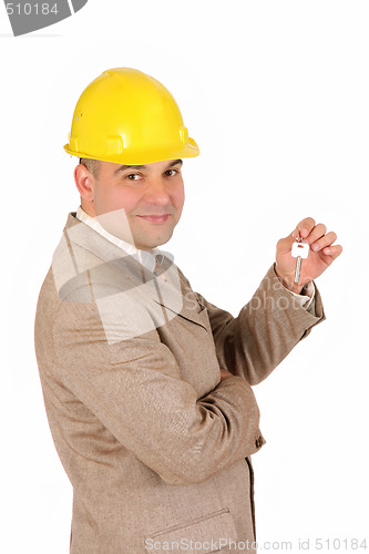 Image of A businessman with keys 