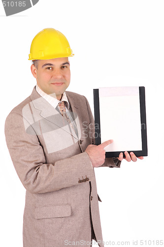 Image of A businessman with documents 