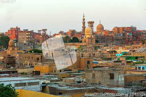 Image of Old town of town Cairo. The City of the Dead, Egypt