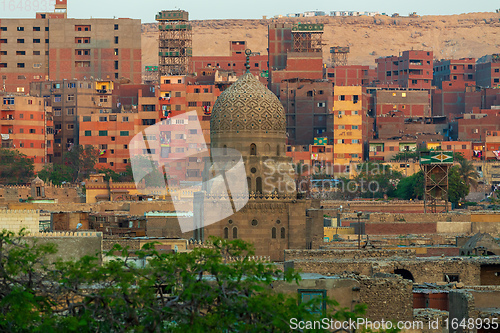 Image of Old town of town Cairo. The City of the Dead, Egypt
