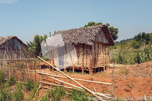 Image of Africa malagasy huts north Madagascar